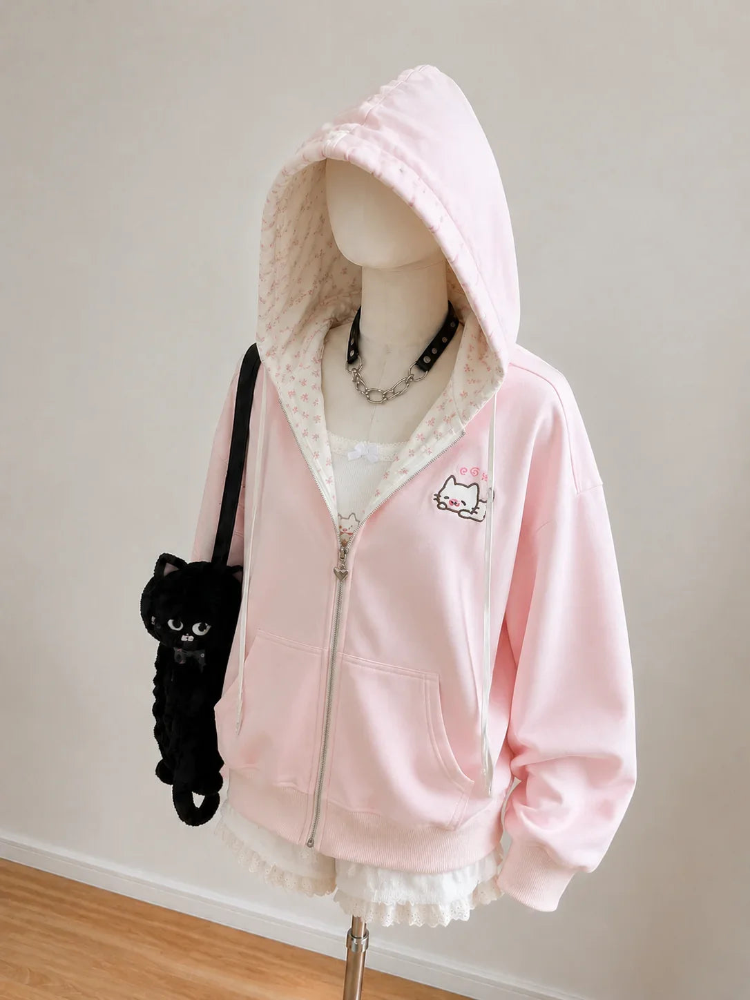 American Vintage Japanese Jacket Hooded Women 2026 Cotton Coats Outwear Design Subculture Gothic Sweatshirts Harajuku