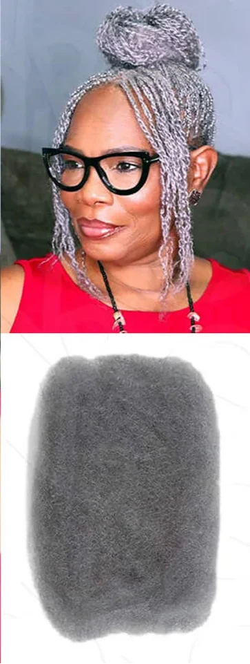 Rebecca Afro Kinky Bulk Human Hair for Braiding | Remy Virgin Brazilian Extensions (Multi-Color)