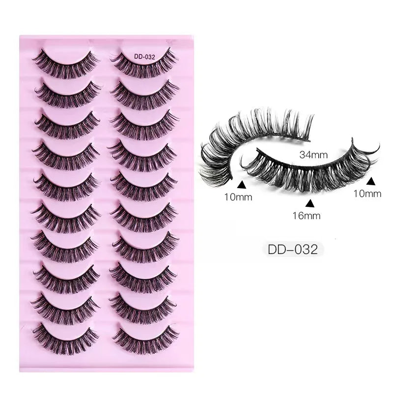 Fashion Russian Strip Lashes 2/5/10 Pairs 3D Mink Lashes Natural Eyelashes Dramatic False Eyelashes Wholesale Eyelash Extension