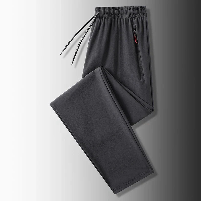 Casual pants men's versatile flat leg cropped pants straight leg pants new casual pants youth thin summer