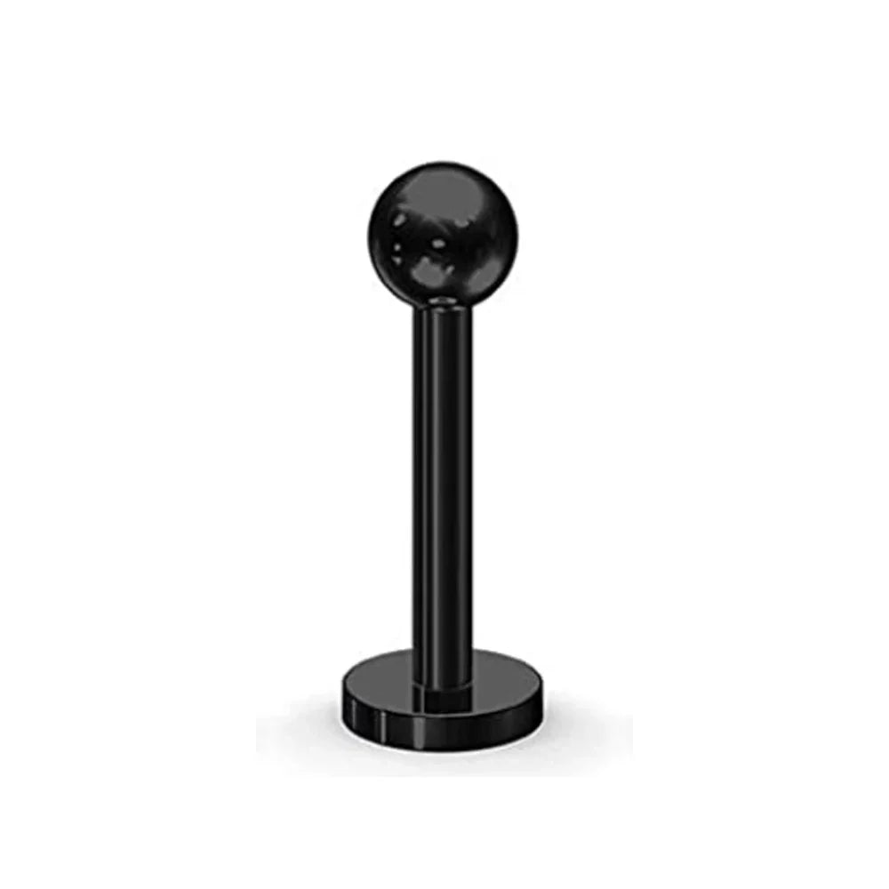 WKOUD 16G Stainless Steel Lip Labret Piercing Crystal Ball Monroe Lip Stud Helix Tragus Conch Piercing Cartilage Earrings Black