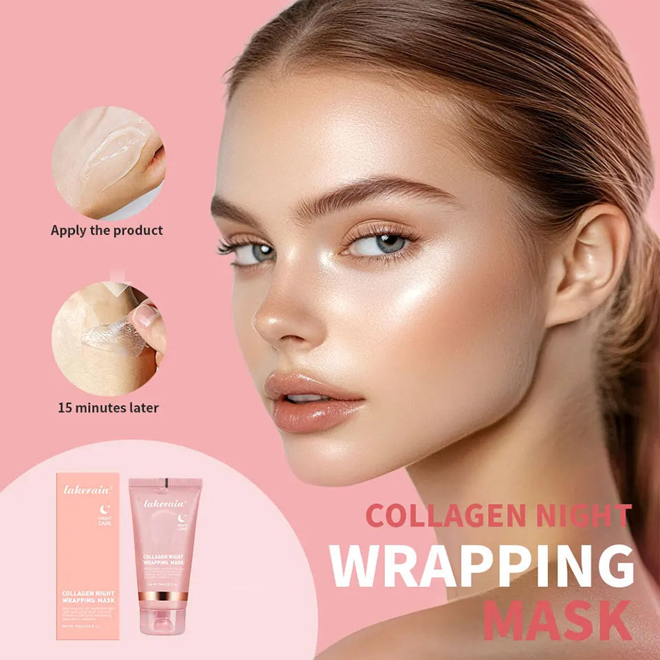 Collagen Wrapping Peel-off Mask Rejuvenation Moisturizing Brightening Korean Face Mask Make Glowy Skin Elasticity Facial Mask
