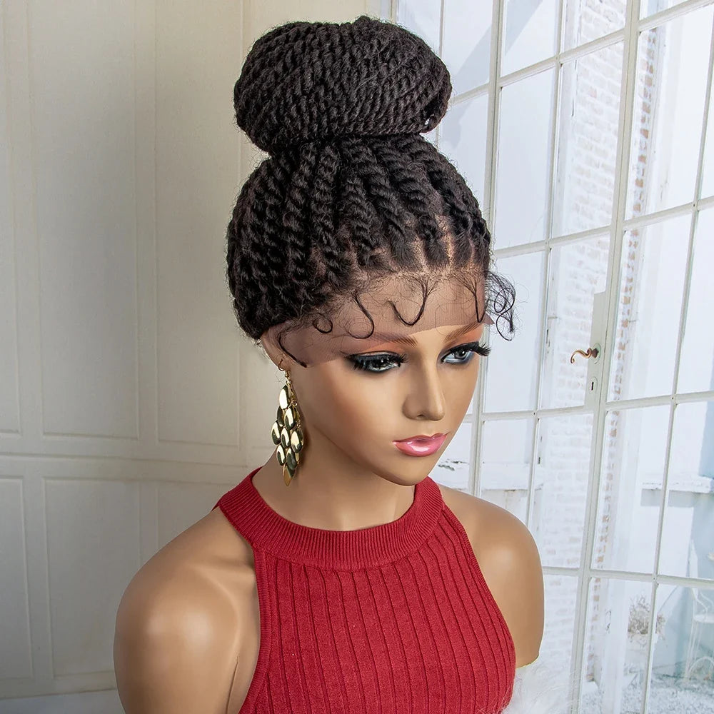 New Arrival Bun Braided Wig | Lace Front Updo with Baby Hair
