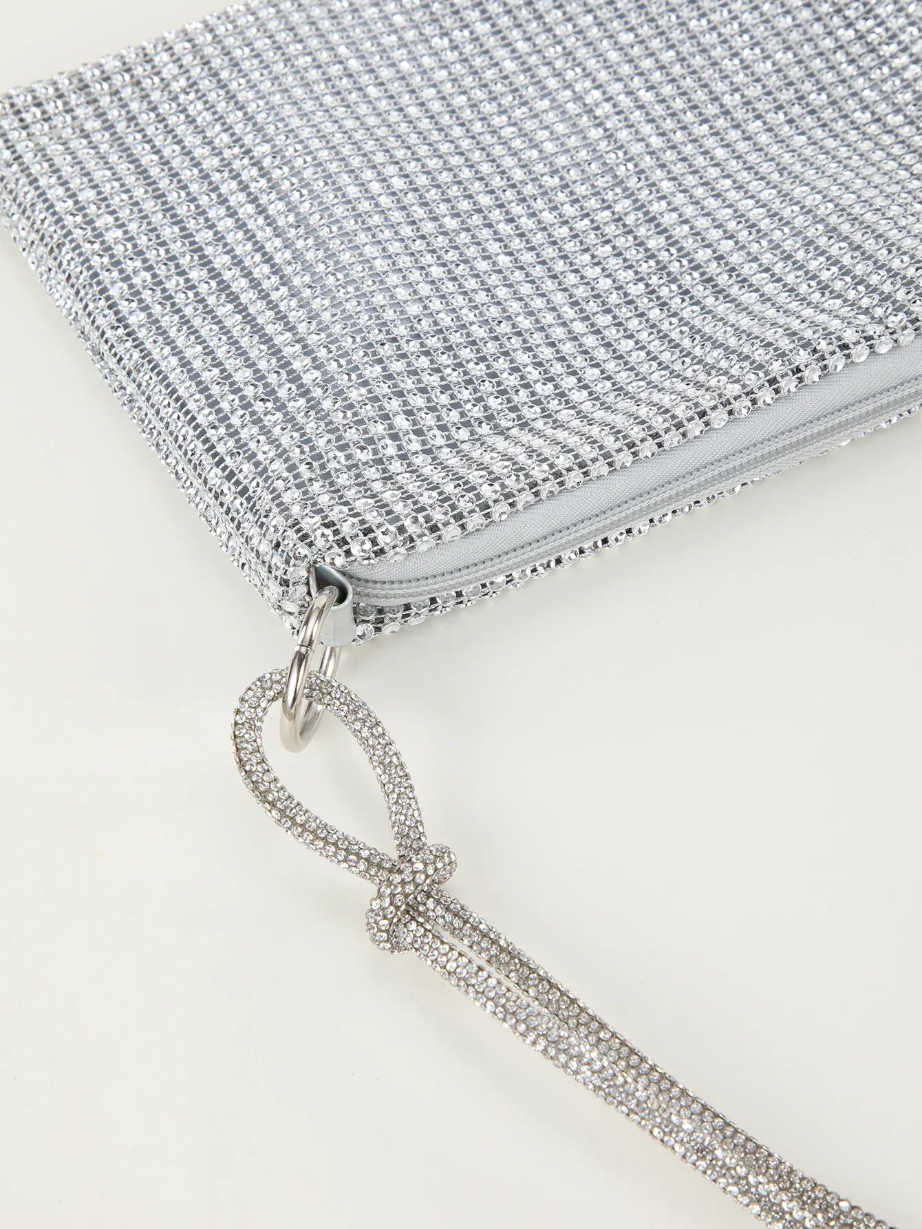 Shiny Rhinestone Woman Handbags | Underarm Crescent Evening Bag for Weddings, Parties & Gatherings (Sparkling Half Moon Purse)