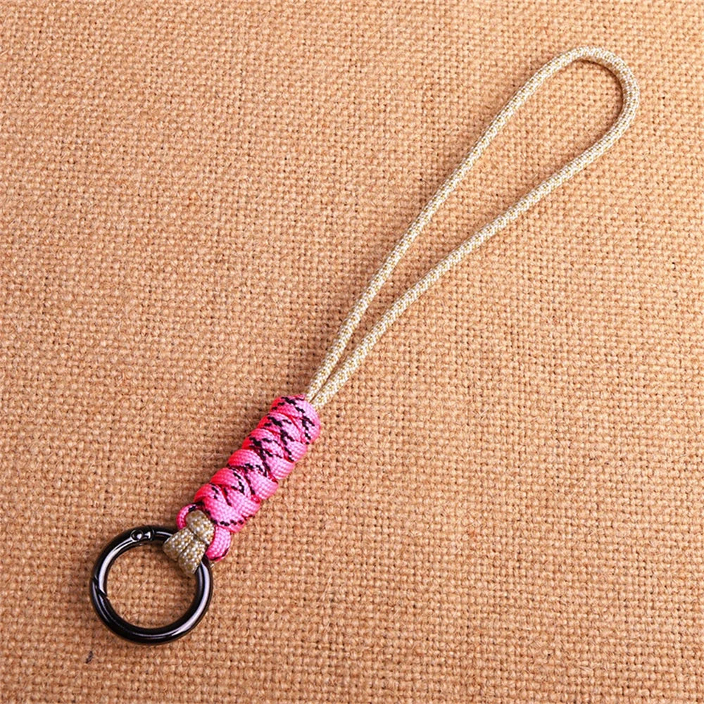 Outdoor Paracord Lanyard Survival Keychain for Men Women Handwoven Backpack Car Keyring Camping Hiking EDC Jewelry Accessories