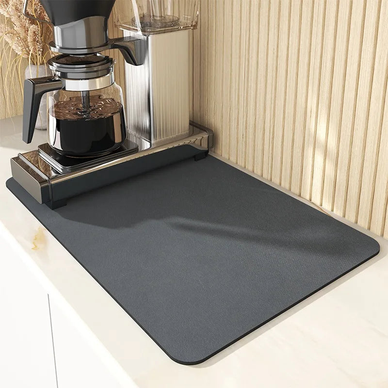 Multipurpose Large Absorbent Kitchen Mat Quick Dry Dish Drying Pad for Counter Coffee Bar Bathroom Sink Drain