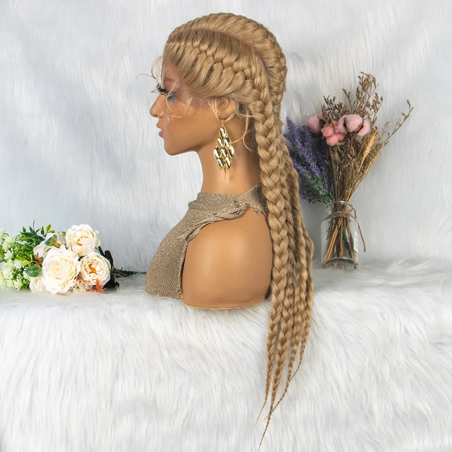 KIMA New Arrival 26" Braided Wig | Lace Front with Baby Hair