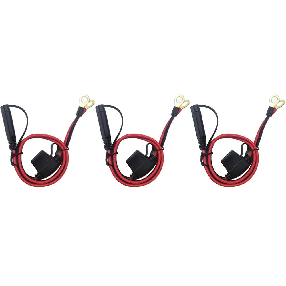 Charger Cable For Motorcycle Battery Terminal To SAE Quick Extension Cable With 10A Fuse O Connector Battery Charger Adapter