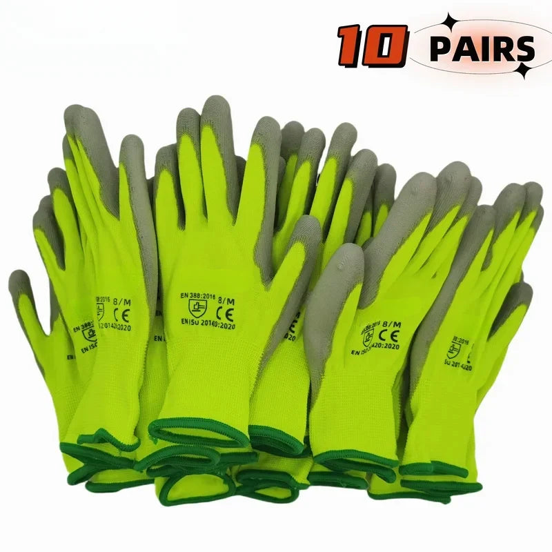N618 Nylon Nitrile Dipped Work Gloves Oil Resistant Wear Resistant for Construction Auto Repair Factory