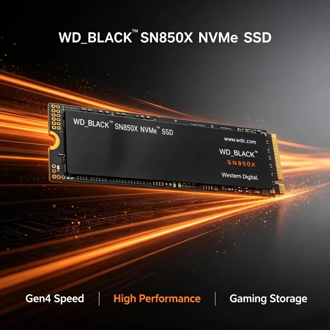 Western Digital SN850X 1TB 2TB 4TB WD_BLACK M.2 2280 NVMe PCIe Gen 4.0x4 SSD Solid State Drives for Gaming Computer Laptop