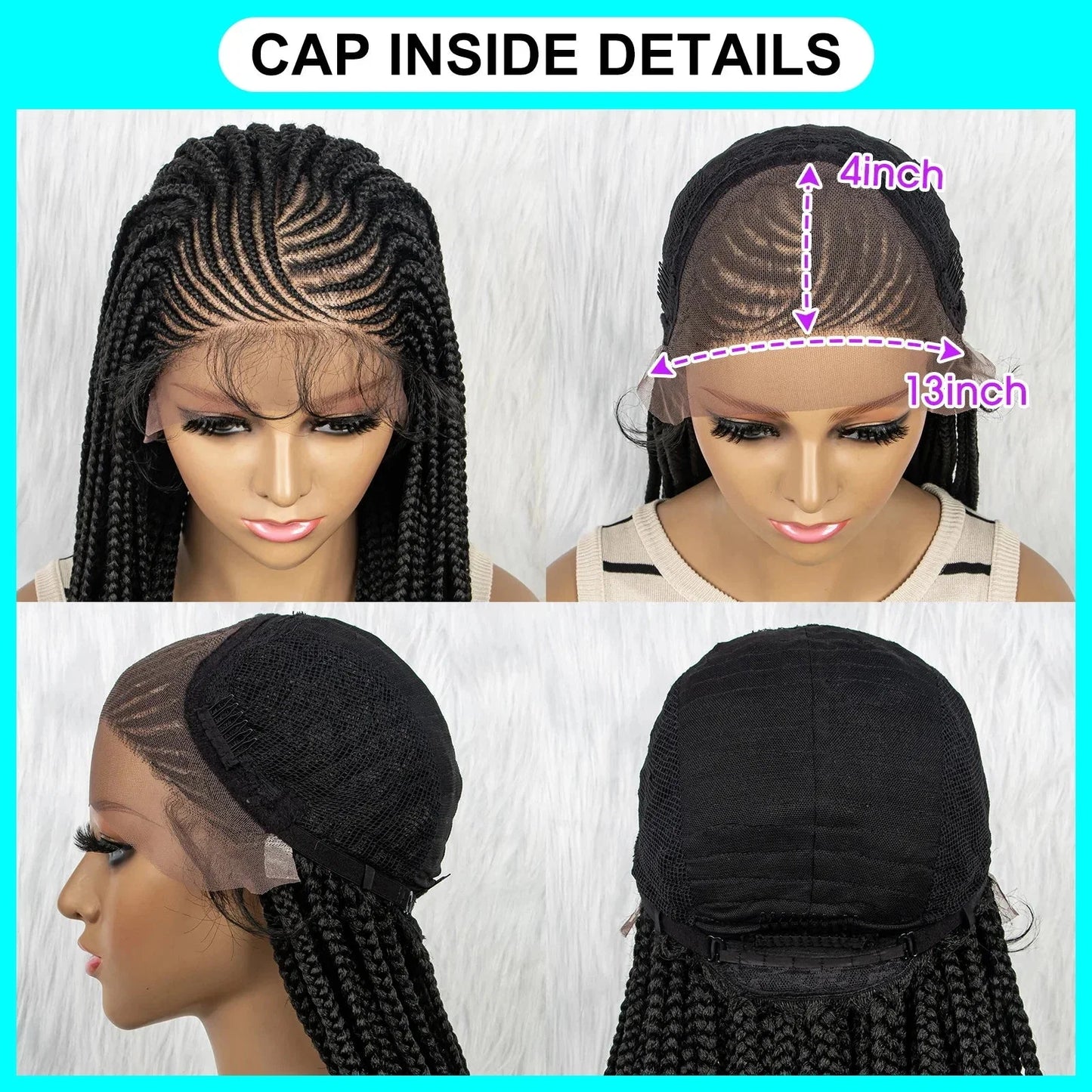 Lace Front Braided Wig | Baby Hair | Kanekalon Synthetic | Black Women