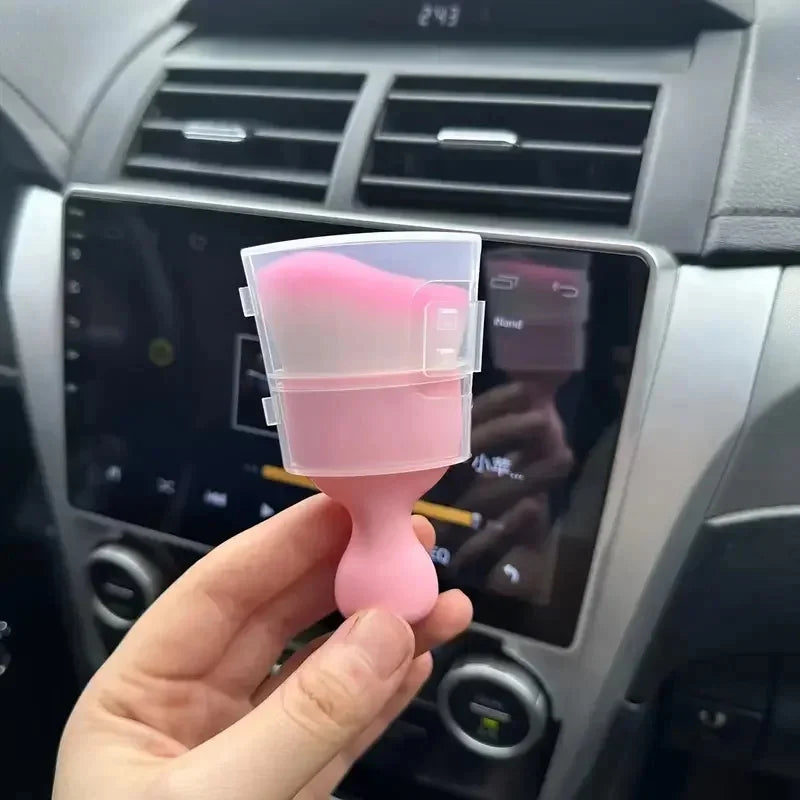 1/3/5Pcs Pink Car Air‑Conditioner Vent Cleaning Brush, Flexible Gap Dust Removal Tool for Car Interior Detailing