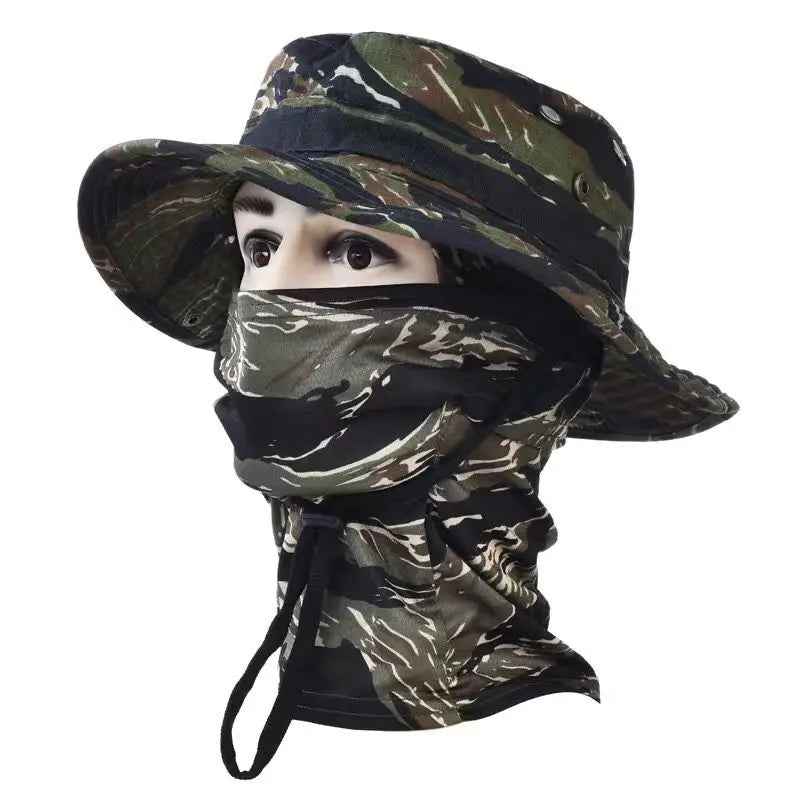 Outdoor UV Protection Boonie Hat with Face Neck Cover