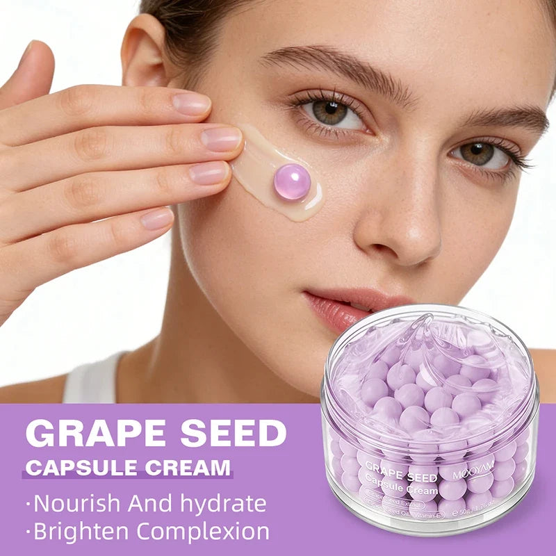 Korean Care Capsule Face Cream With Centella & Astaxanthin, Grape Seed Antioxidant Moisturizer, Soothing Barrier Care Skincare