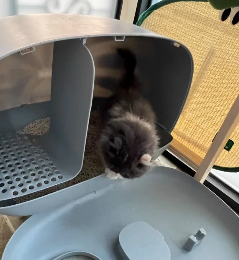 Makesure Cat Litter Box Fully Enclosed Cat Toilet Pet Supplies High-value Cat Toilet Automatic Self-cleaning Litter Box
