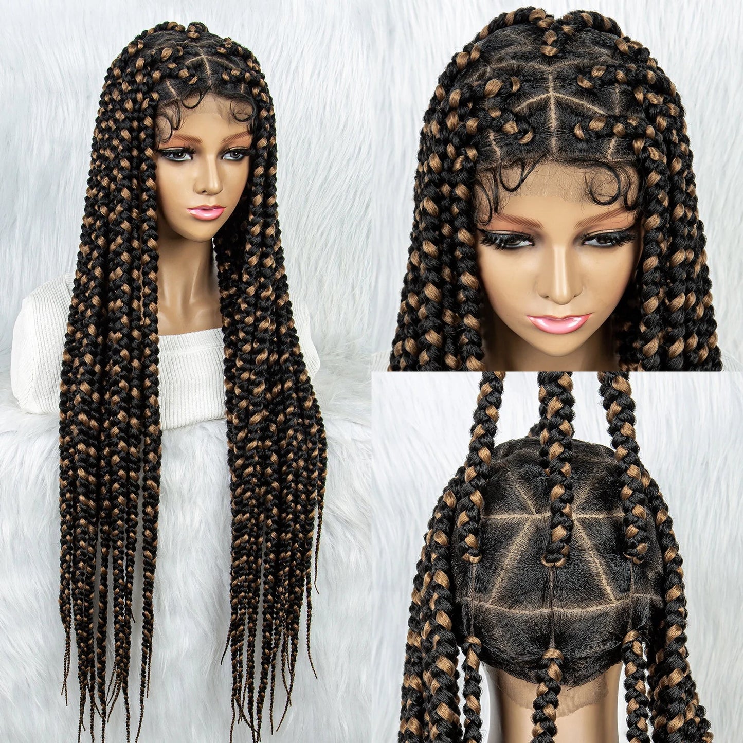 KIMA Colorful Braided Wig | Full Lace | Butterfly Locs & Dreadlocks Options