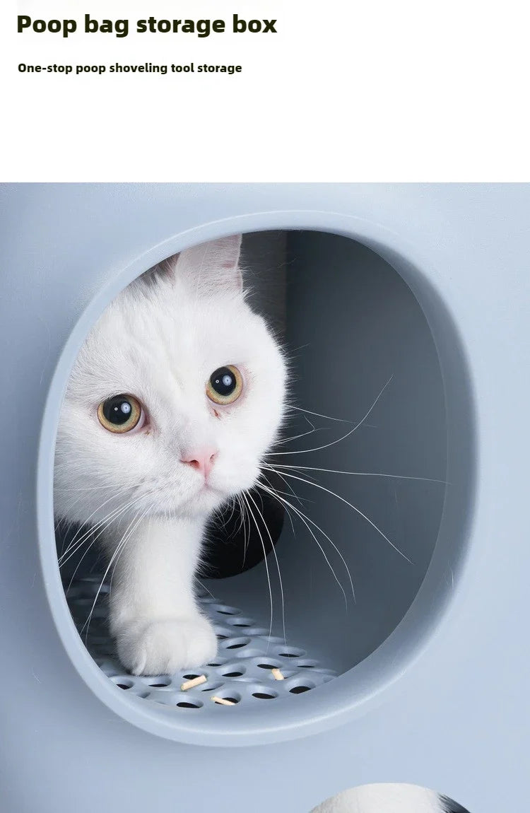 Makesure Cat Litter Box Fully Enclosed Cat Toilet Pet Supplies High-value Cat Toilet Automatic Self-cleaning Litter Box
