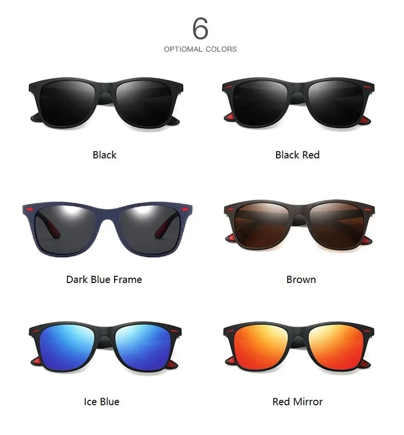 1-2-3PCS Fashion Vintage Square Unisex Driving Fishing Sunglasses Men Women Luxury Brand Designer Sun Glasses Anti-Glare Eyewear