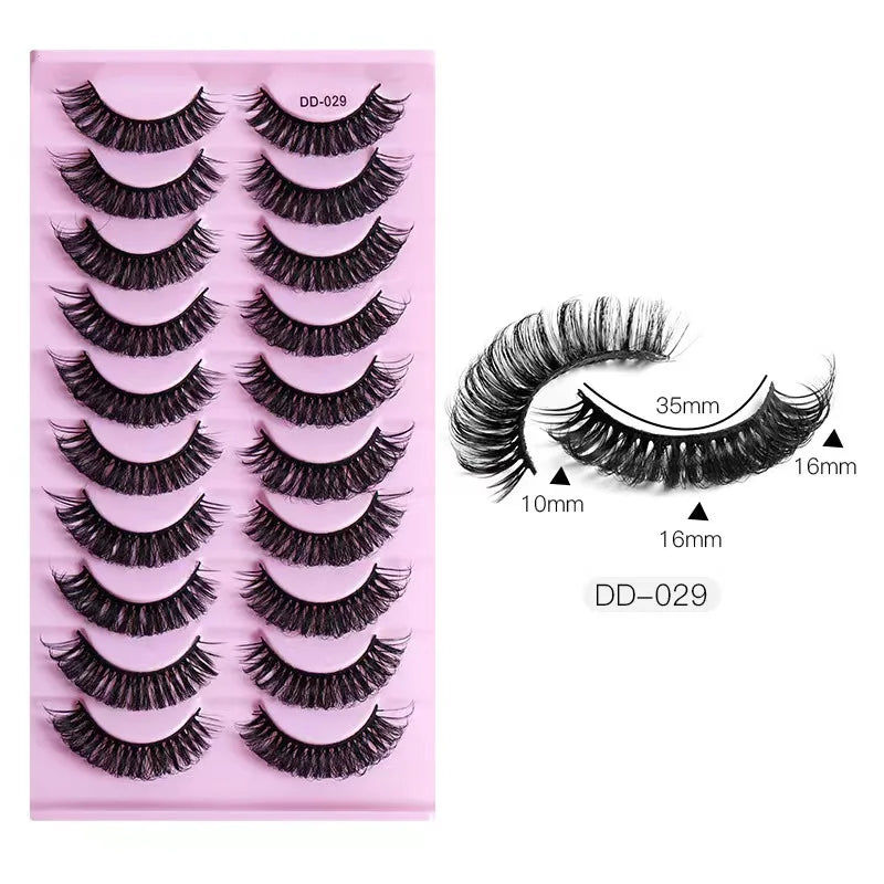 Faux mink eyelashes natural 3d mink lashes makeup volume false eyelashes in bulk cilio H13 E-08