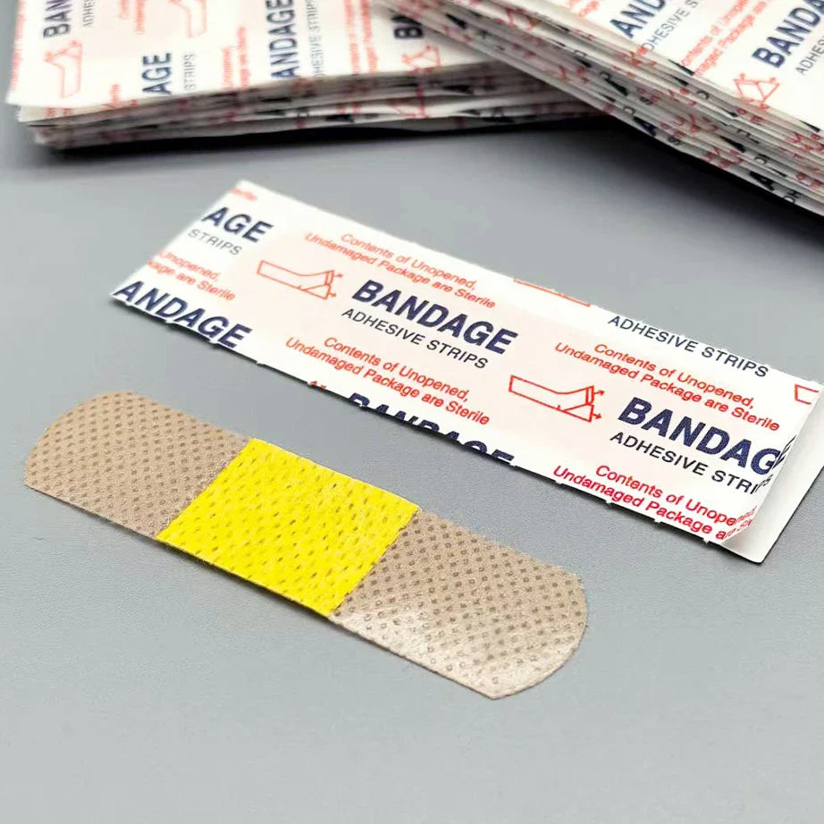 50/100Pcs Waterproof Breathable Cushion Adhesive Plaster Wound Hemostasis Sticker Band First Aid  Medical Gauze