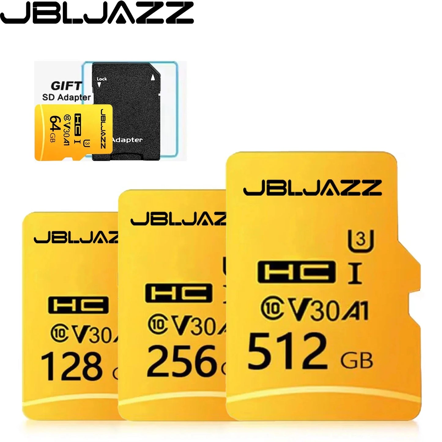 High Speed Micro TF SD Card 128GB 256GB Class 10 U3 V30 Up to 100MB/s for Camera Drone Driving Recorder Waterproof Memory Card