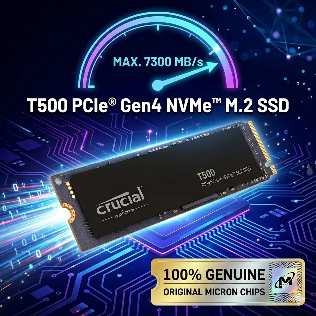 Fit PS5 Laptop PC Crucial T500 1TB PCIe Gen4 NVMe M.2 SSD 7300MB/s High Speed Gaming Drive OEM Original CT1000T500SSD8