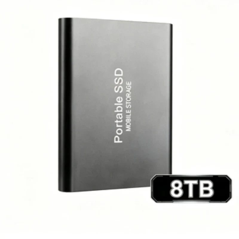 Portable External SSD, 1TB-16TB Large Capacity USB3.1 High Speed Solid State Drive, Lightweight Storage for Laptop, Desktop, Mac