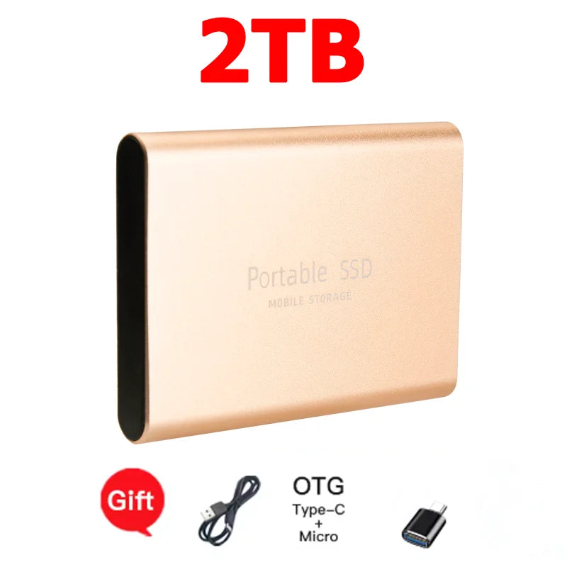 Reliable Slim Storage Device Portable External SSD 1TB 4TB 16TB 128TB High Speed for Notebook Laptop Computer