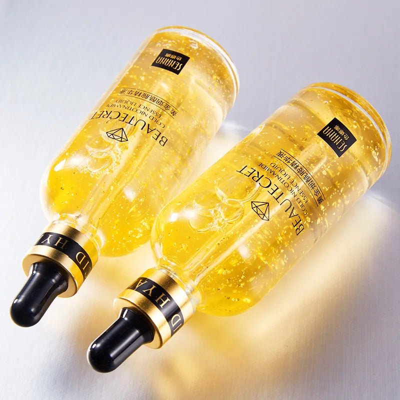 100ml 24k Gold Nicotinamide Facial Essence Hydrating and Moisturizing and Preventing Dryness Skin Hyaluronic Acid Face Serum