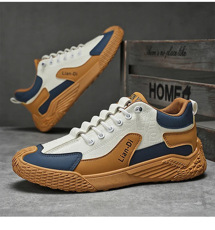 Spring and Autumn Fashion Elastic Band Sneakers for Men, Versatile Trendy Casual Shoes, Student Running Shoes, Soft-Soled Lightweight Men's Shoes