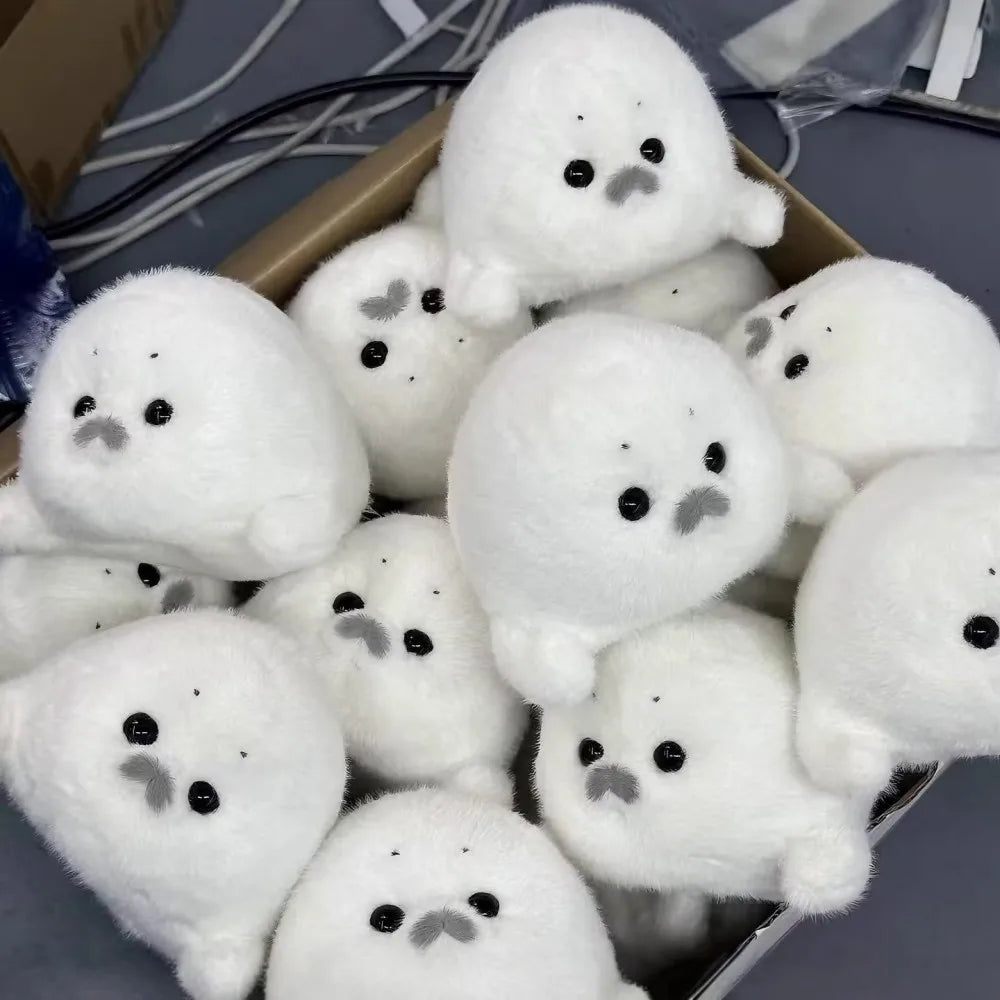 Fashion Accessory White Little Seal Blue Devil RayKeychain Marine Life Car Key Accessories Animal Doll Seal Toy Pendant