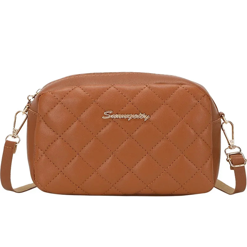 Fashion Wave Pattern Women's Shoulder Bag | Solid Color Crossbody Bag & PU Leather Wide Strap Purse (Female Handbags)
