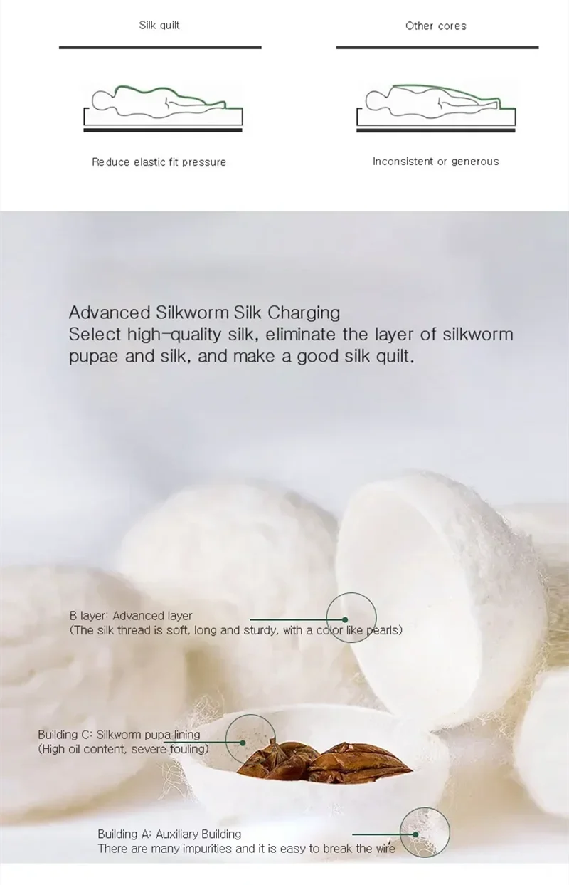 100% Natural Silk Quilt Lyocell Fiber Duvet Queen Size Summer Blanket White Luxury Jacquard Bedding Single Double Bed Comforter