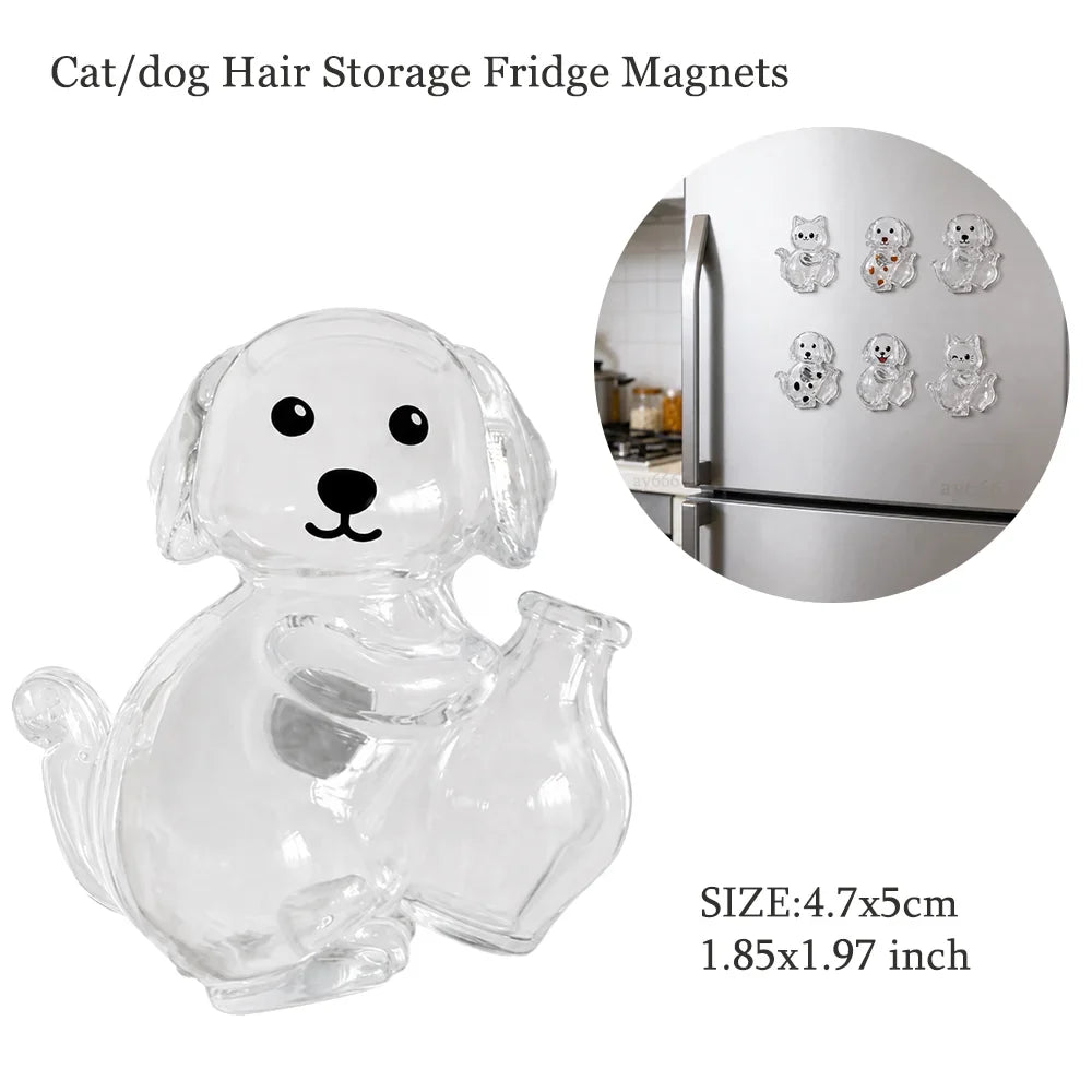 Transparent Dog Hair Storage Pendant Dog Hair Collector Keychain Pet Hair Memorial Bottle for Pet Lovers DIY Memorial Keychain
