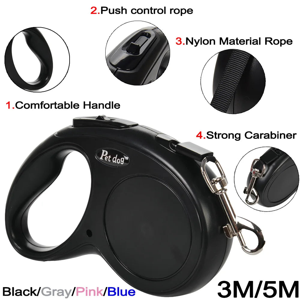 Cat Leash For Small Medium Dogs Cats Outdoor Hiking Retractable Strong Nylon Kitten Belt Sphynx Running Rope Pug Pet Supplies