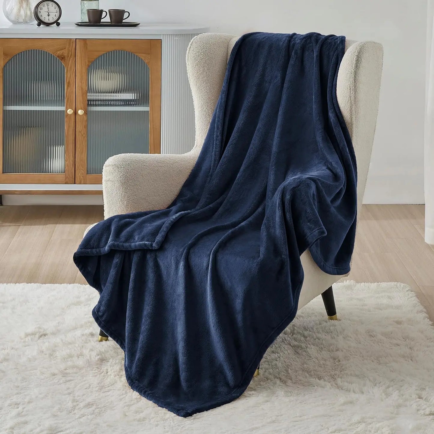Fleece Blanket Queen Blanket Black - Bed Blanket Soft Lightweight Plush Fuzzy Cozy Luxury Microfiber