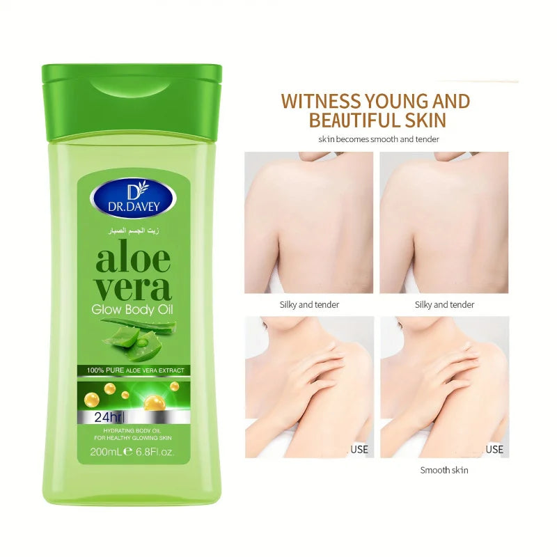 DR.DAVEY ALOE VERA BODY OIL SPA Body Massage Essential Oil with Aloe Vera Shine  Nourishing Oil Suitable for All Skin Type