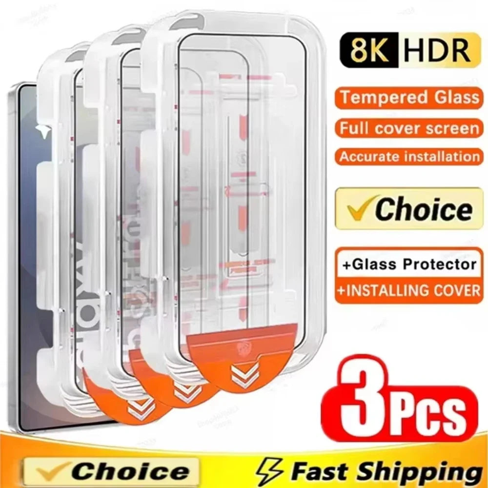 3Pcs Dust Free Easy Installation Screen Protector For iPhone 17 Pro Max  18 Pro Max 16 Pro HD Tempered Glass Anti-scratch Films