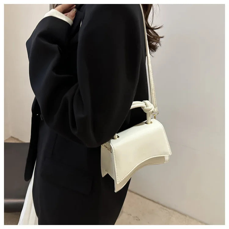 Fashionable Women's Shoulder Bag | Pure Color Trendy Crossbody Bag & Simple Casual Diagonal Bag (Small Square Bags for Autumn & All Seasons)
