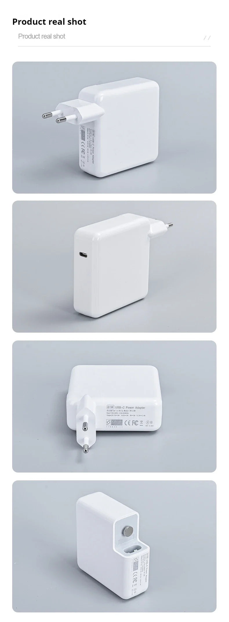 30W 61W 87W 96W USB C PD Charger Power Ac Adapter for MacBook Pro16 15 13 Inch New Air 13 Inch 2020/2019/2018 Works with Type C
