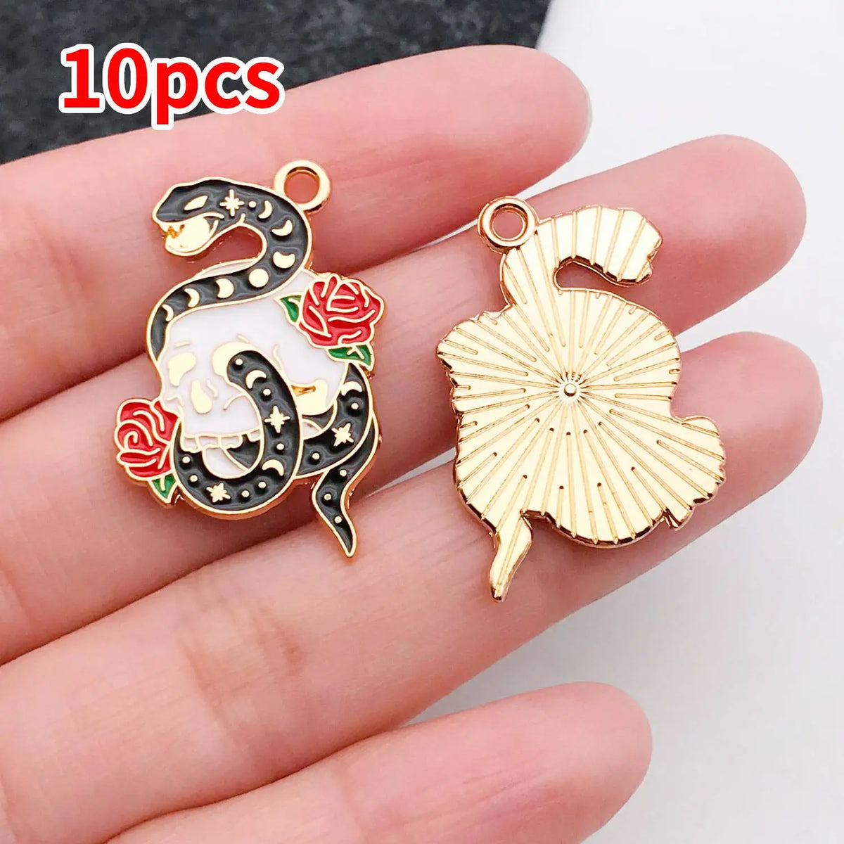Mix 10/20 pcs of Alloy Enamel Halloween Charms Pendants, Suitable for DIY Necklace, Earring, Keychain Jewelry Making Accessory.