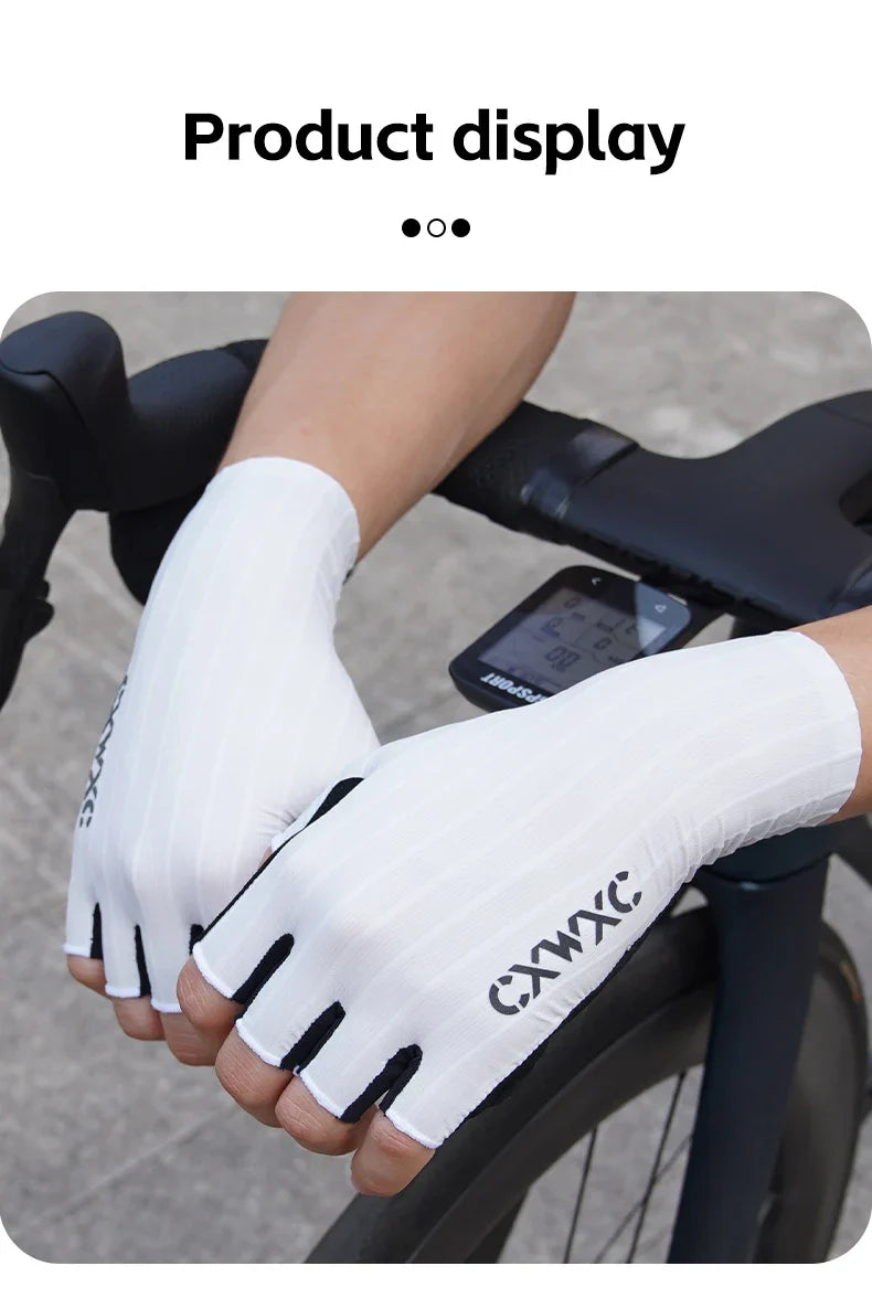 CXWXC Cycling Half Finger Gloves Men Women Breathable Anti-slip Glove Fitness Sport Training Gloves With Extended Wrist Guard