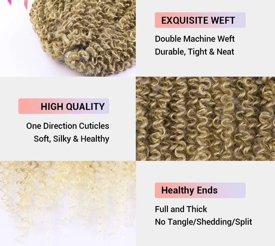18 Inch Passion Twist Braids Crochet Hair | Afro Kinky Curly | 60 Strands