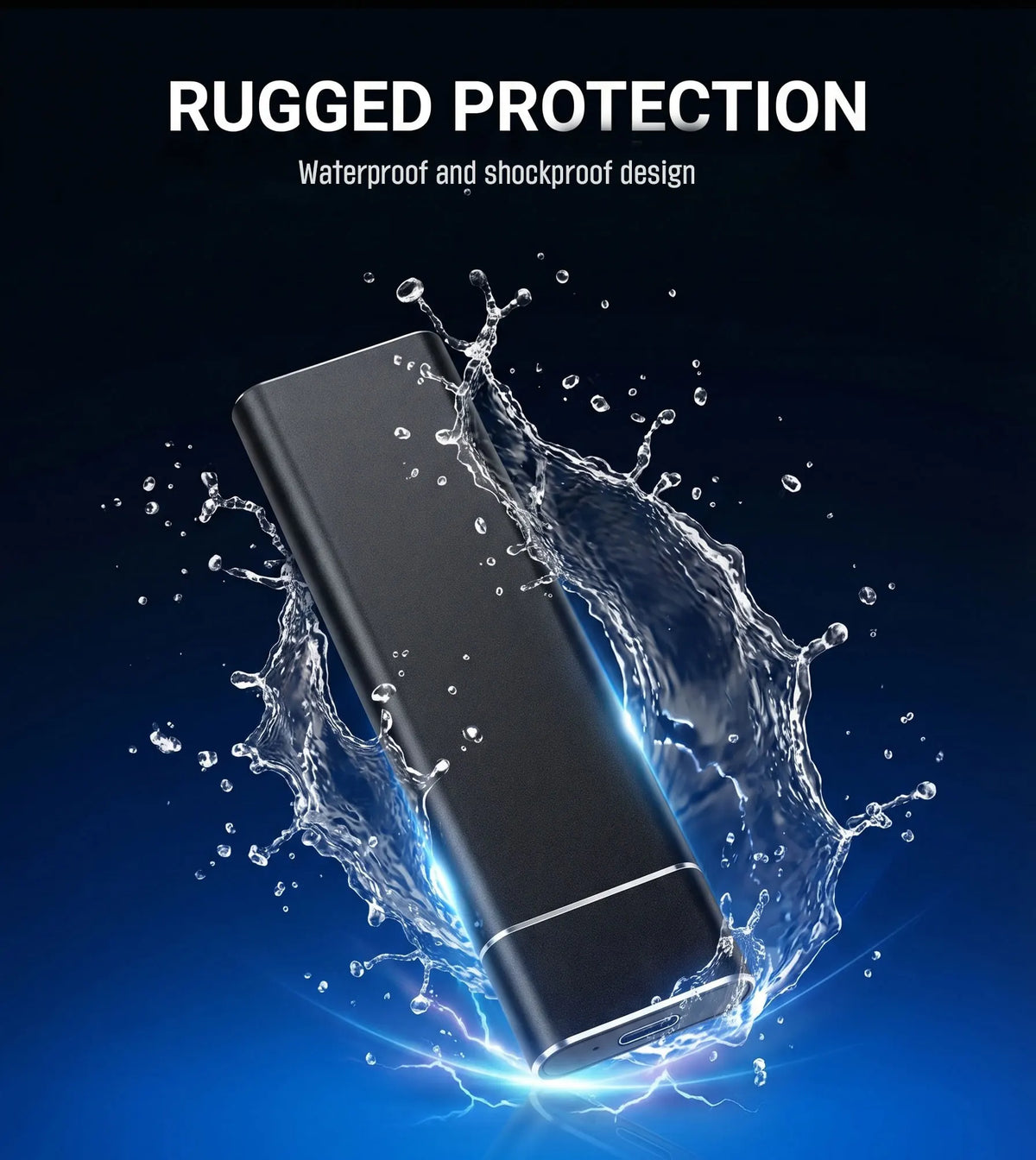 USB 3.1 high-speed external portable hard drive 4TB large capacity portable SSD solid state drive suitable for laptop MAC/PC
