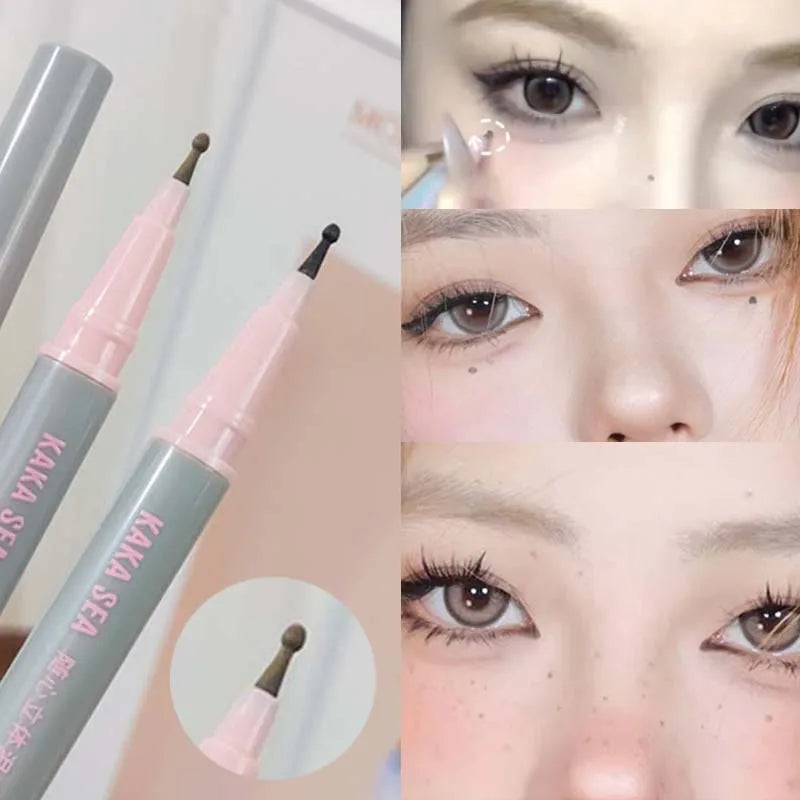 Realistic Natural Freckle Pen Fast Drying Waterproof Lifelike Round Head Freckle Spot Stamp Lasting Non-fading Dot Mole Make Up