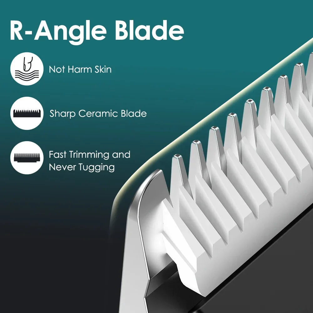 Electric Groin Body Hair Trimmer for Men Ceramic Blade Head Pubic Hair Ball Shaver Travel LED Display Body Chest Hair Razor