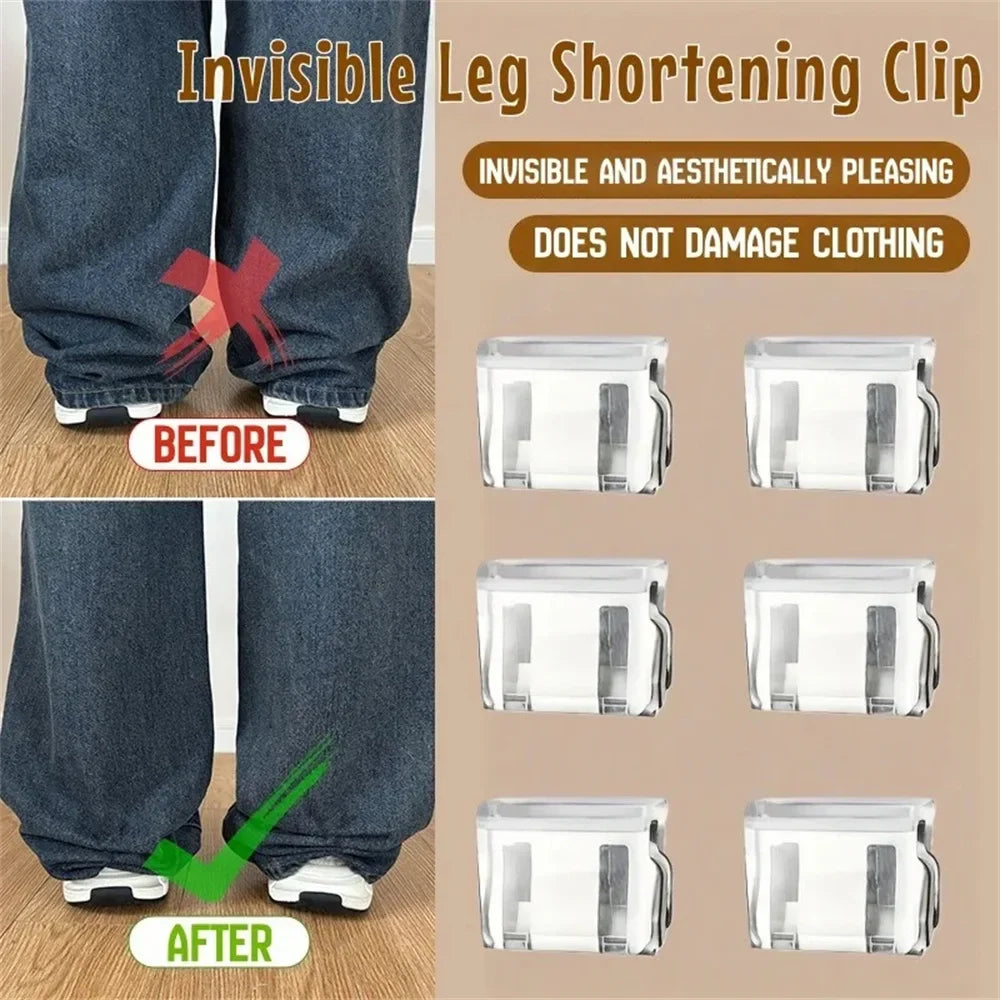 2/4/6/10/20PCS Invisible Leg Shortening Clip,Non-Slip Pants Edge Clip,Hidden Pants Adjuster, for DIY Sewing Craft Clothing Clips