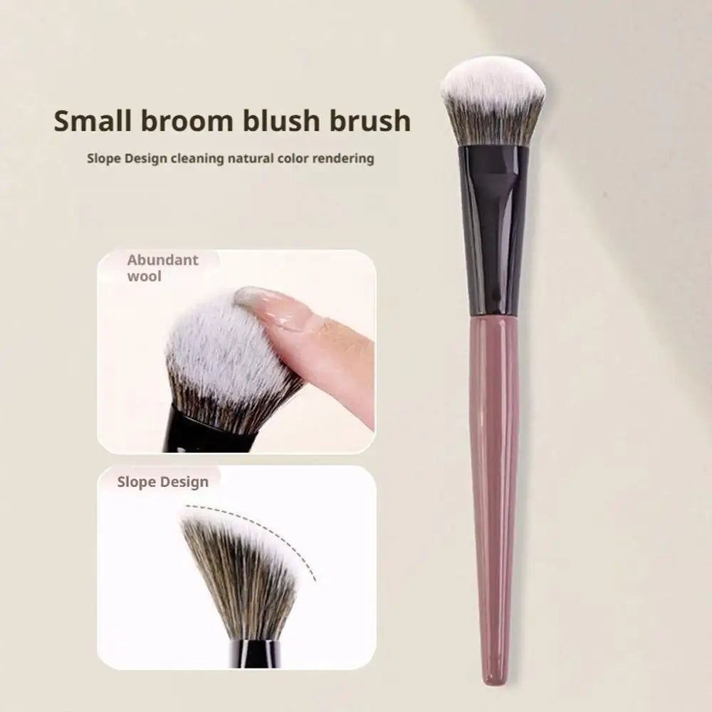 Powder Blusher Brush On Slope Surface Soft And Skin-friendly Fiber Hair Fashion Design Single Face Brush Makeup Tools