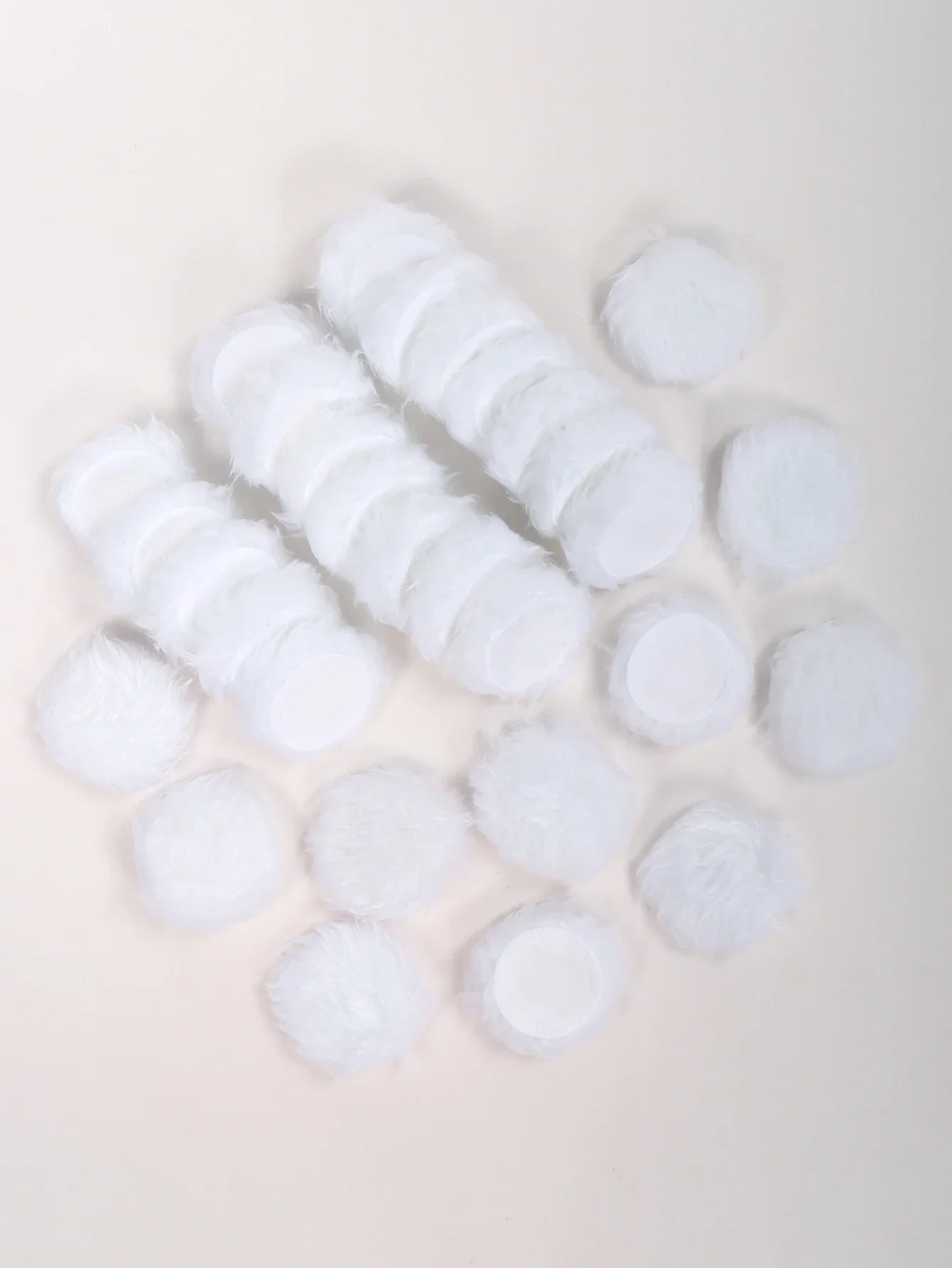 2-5-10-20Pcs Portable and Practical High-Grade White Round Powder Puff for Base and Fixing Makeup