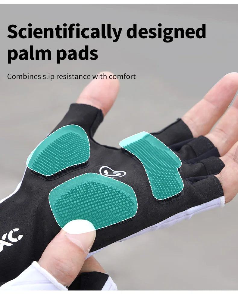 CXWXC Cycling Half Finger Gloves Men Women Breathable Anti-slip Glove Fitness Sport Training Gloves With Extended Wrist Guard